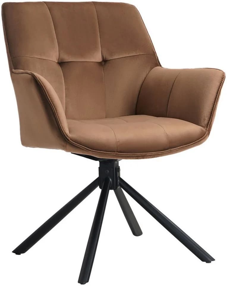 OTTO HOME Lika Drehstuhl 2er Set Braun Samt