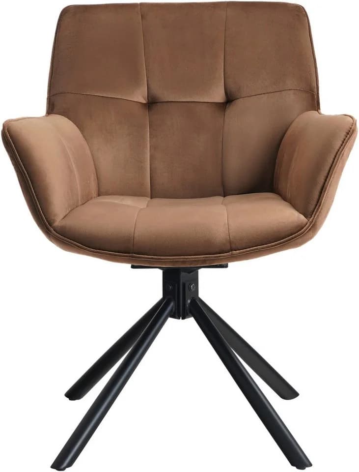 OTTO HOME Lika Drehstuhl 2er Set Braun Samt - Bild 3