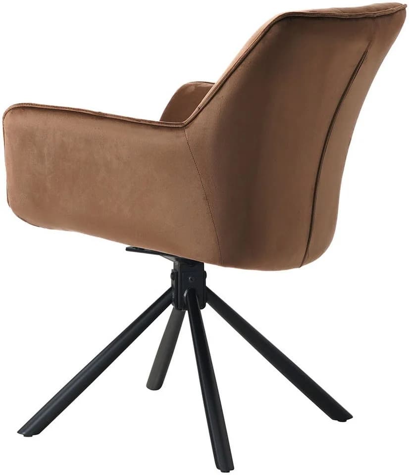 OTTO HOME Lika Drehstuhl 2er Set Braun Samt - Bild 5