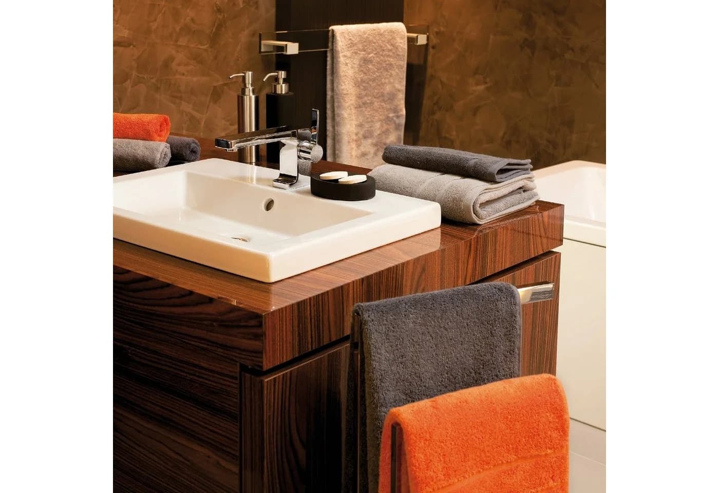 Egeria Handtücher Prestige Orange 100% Baumwolle Walkfrottee 2er Set - Bild 4