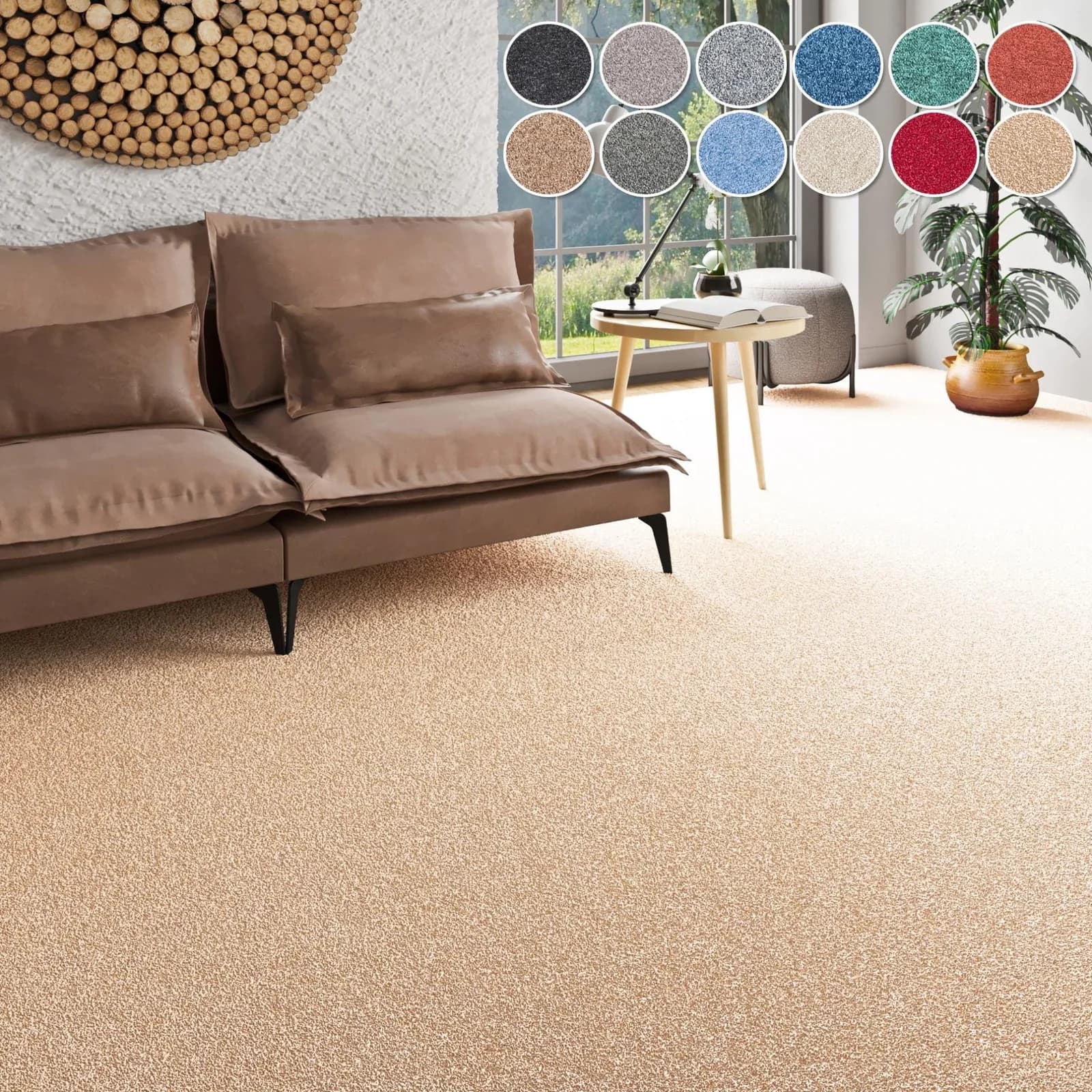 MY HOME Teppichboden Fortis Beige Schlinge Pflegeleicht