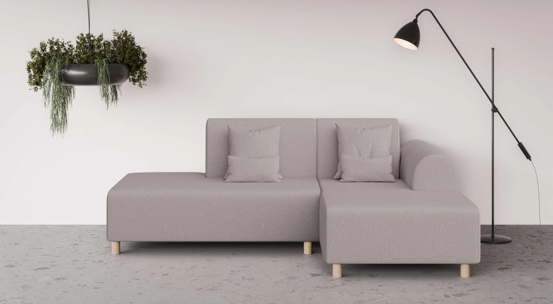 OTTO HOME Ecksofa Suyala Grau Taupe L-Form mit Recamiere