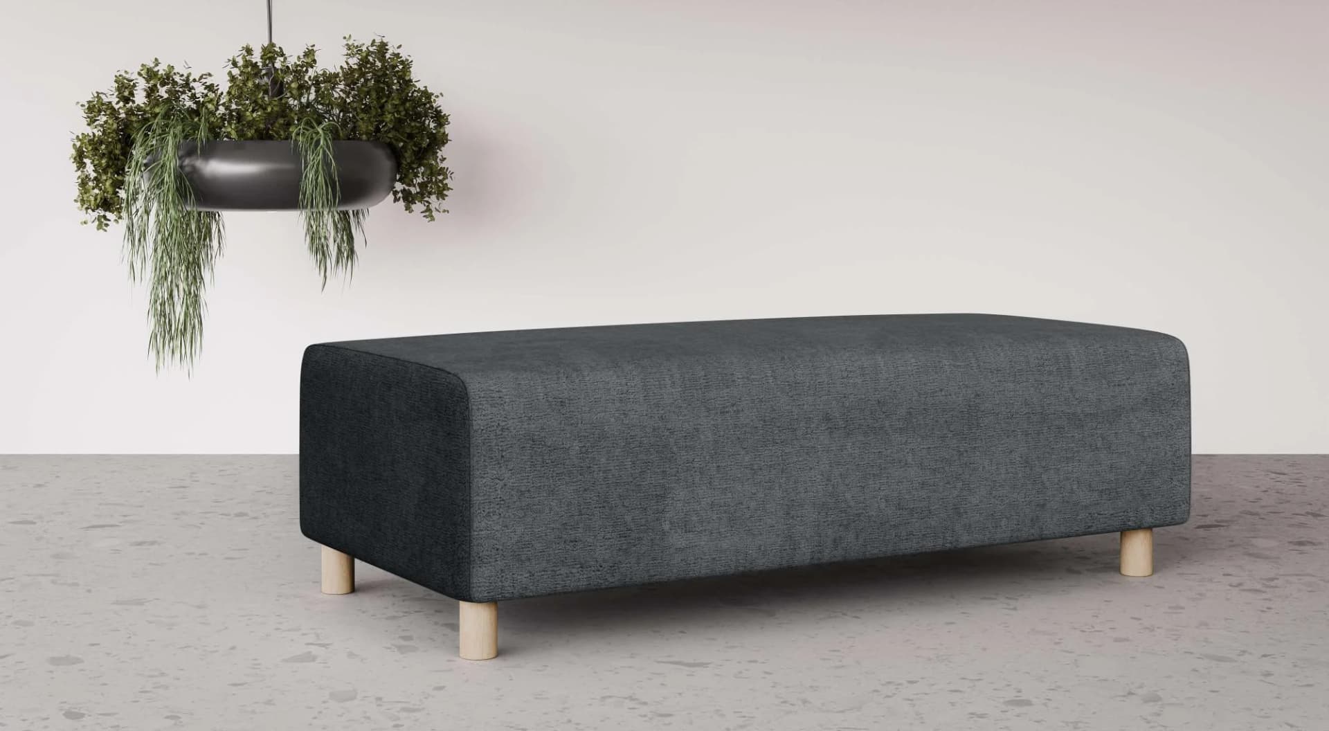 OTTO HOME Polsterhocker Suyala Anthrazit 100% Polyester