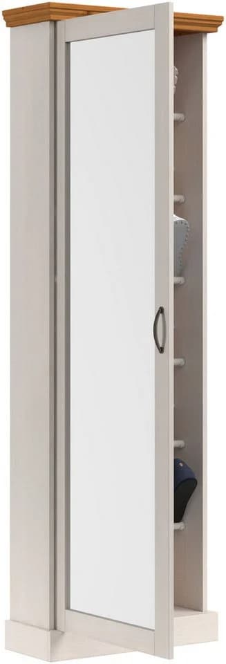 OTTO HOME Schuhschrank Selma Weiß Massivholz Spiegel - Bild 4