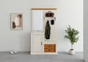 OTTO home Kompaktgarderobe Selma Massivholz Weiß mit Spiegel Bild 2