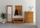 OTTO HOME Schuhschrank Selma Massivholz Spiegel Beige Bild 1