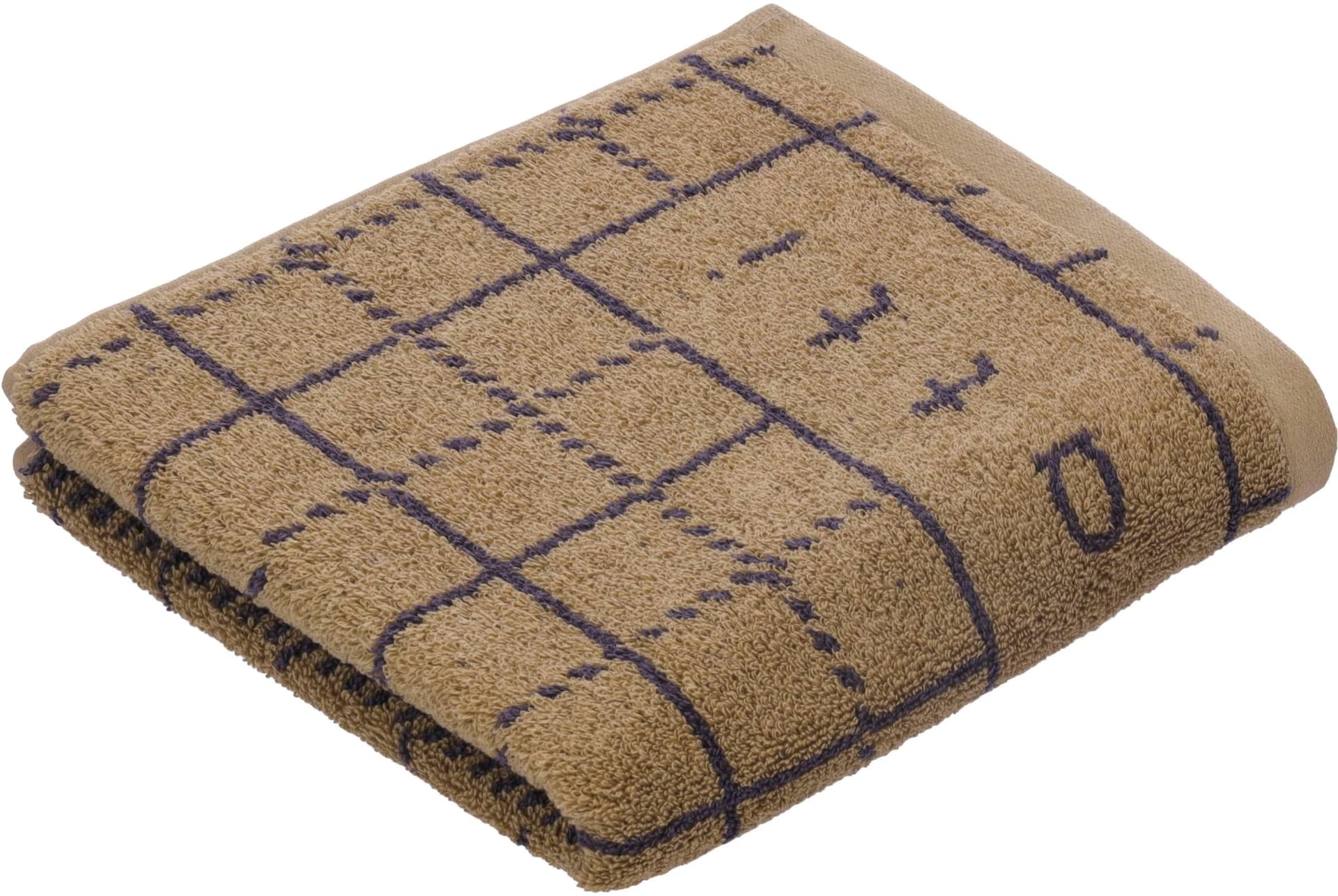 BUGATTI Handtuch Perezzi Camel Jacquard Karo 2-tlg.