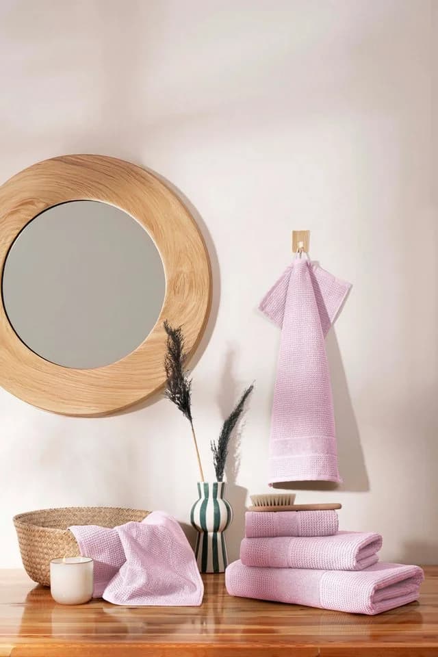 OTTO HOME Handtuch Set Kimi 5-tlg. Rosa Walkfrottee