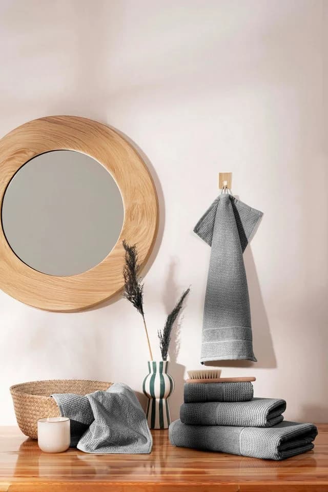 OTTO HOME Handtuchset Kimi Grau 5-tlg. Walkfrottee 100% Baumwolle