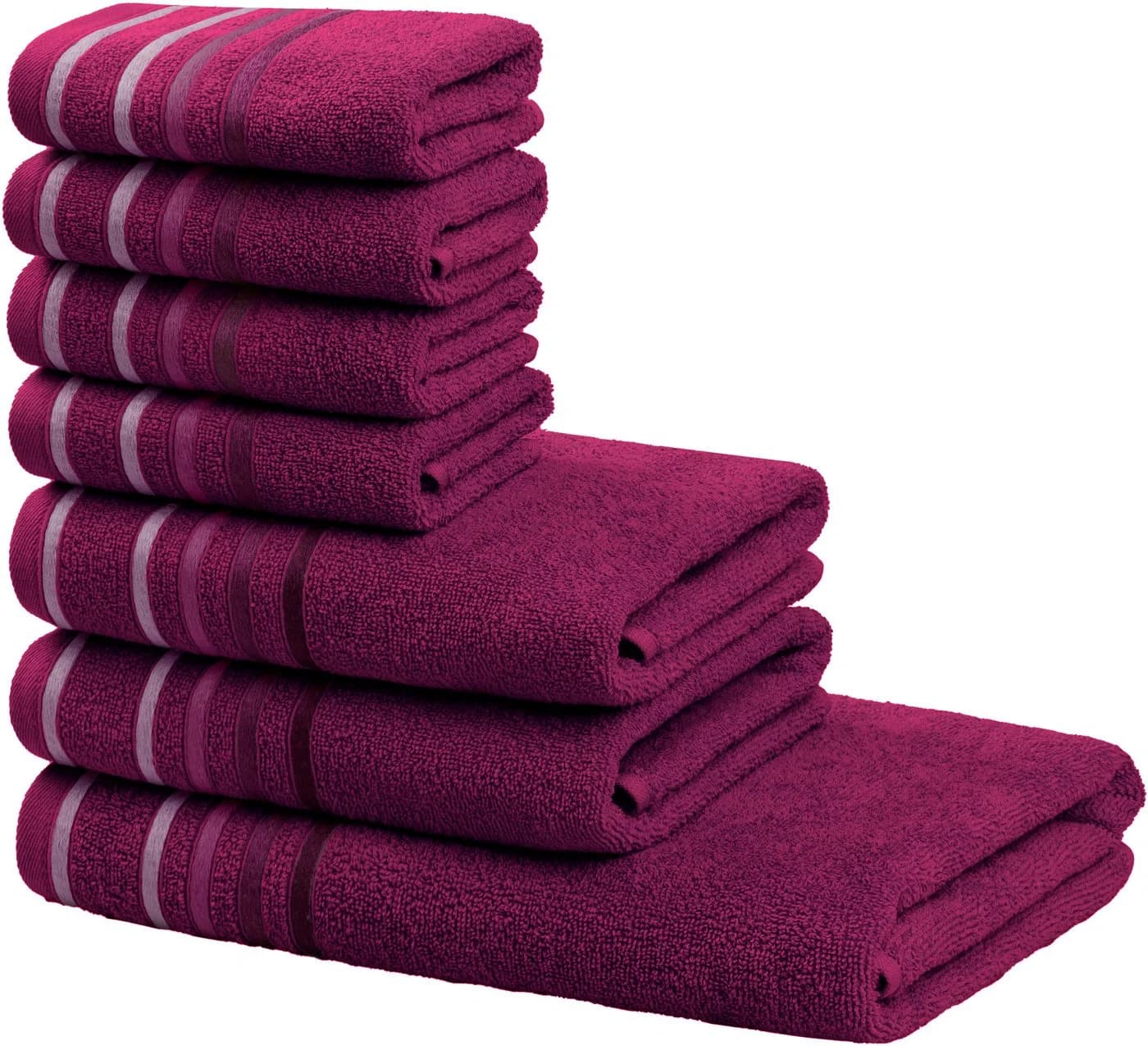 OTTO HOME Handtuch Set Niki 7-tlg. Rot Walkfrottee - Bild 2