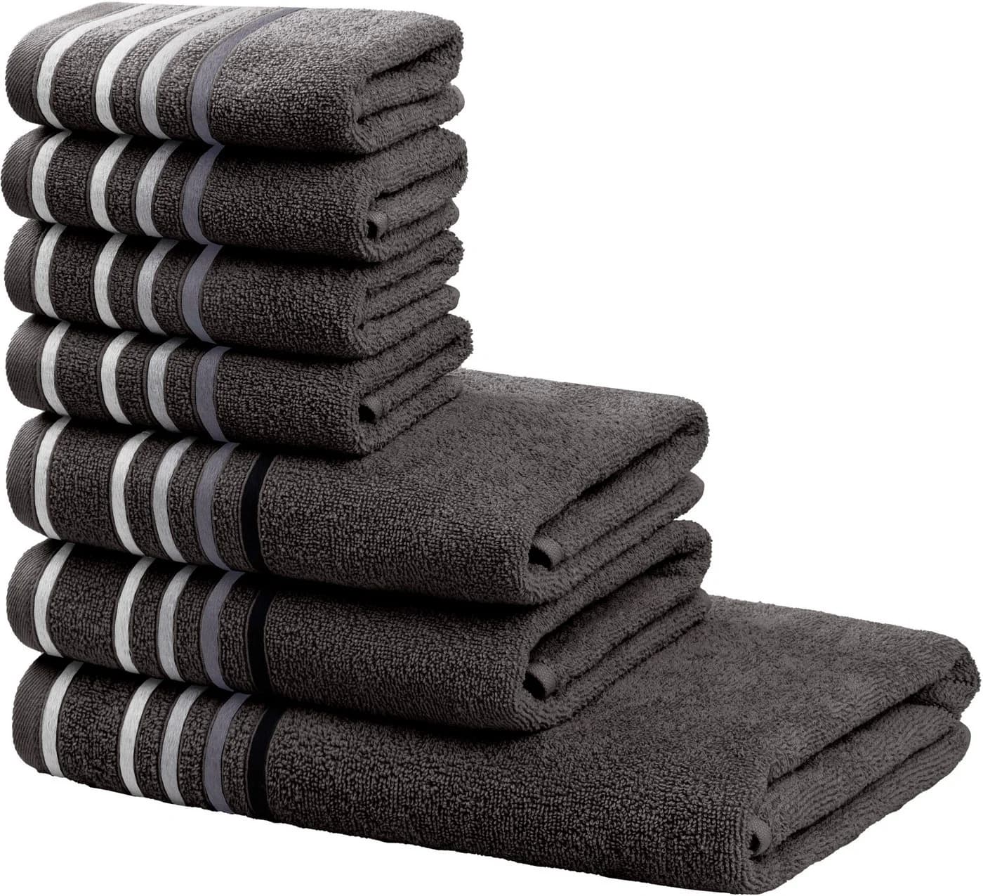 OTTO HOME Handtuch Set Niki 7-tlg. Grau Walkfrottee - Bild 2