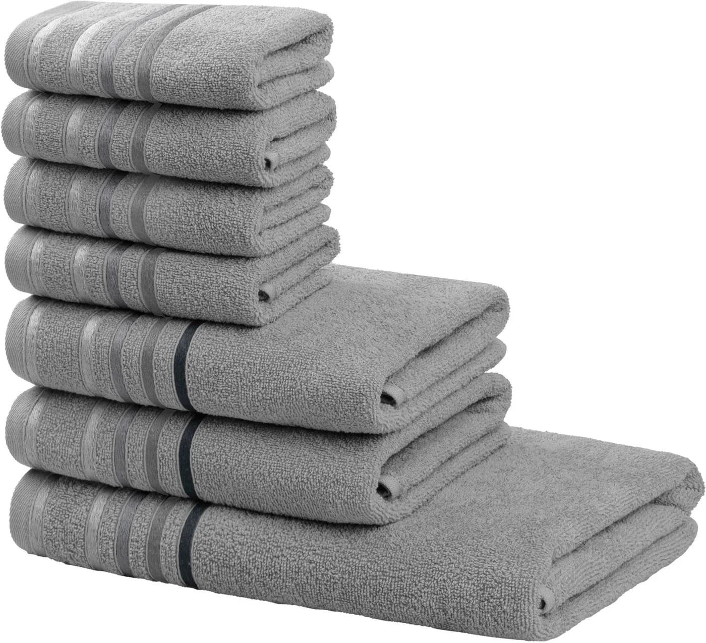 OTTO HOME Handtuch Set Niki 7-tlg. Dunkelgrau Walkfrottee - Bild 2