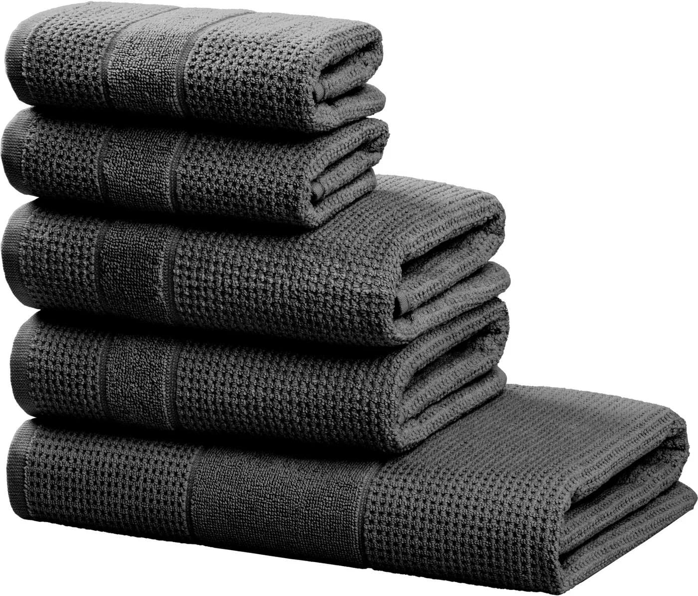 OTTO HOME Handtuch Set Kimi 5-tlg. Grau Walkfrottee - Bild 2