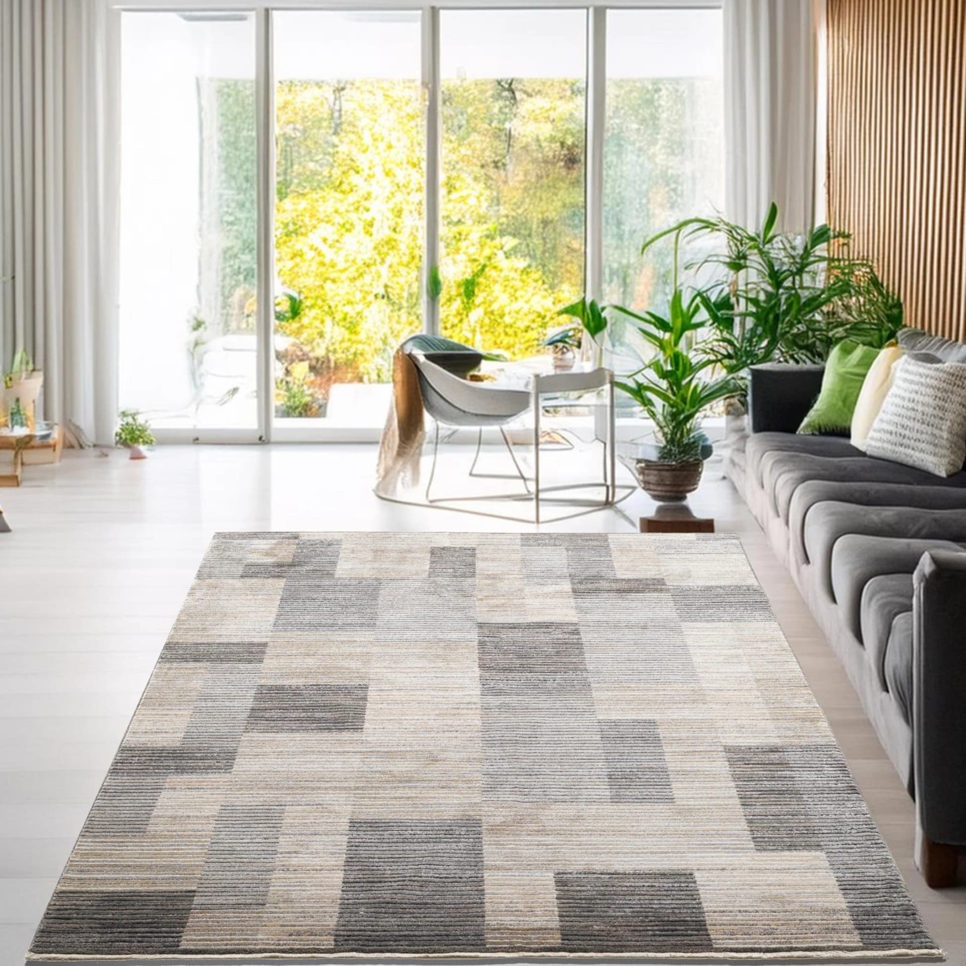 GINO FALCONE Teppich Corduletta Beige Modern Cord Struktur Kurzflor