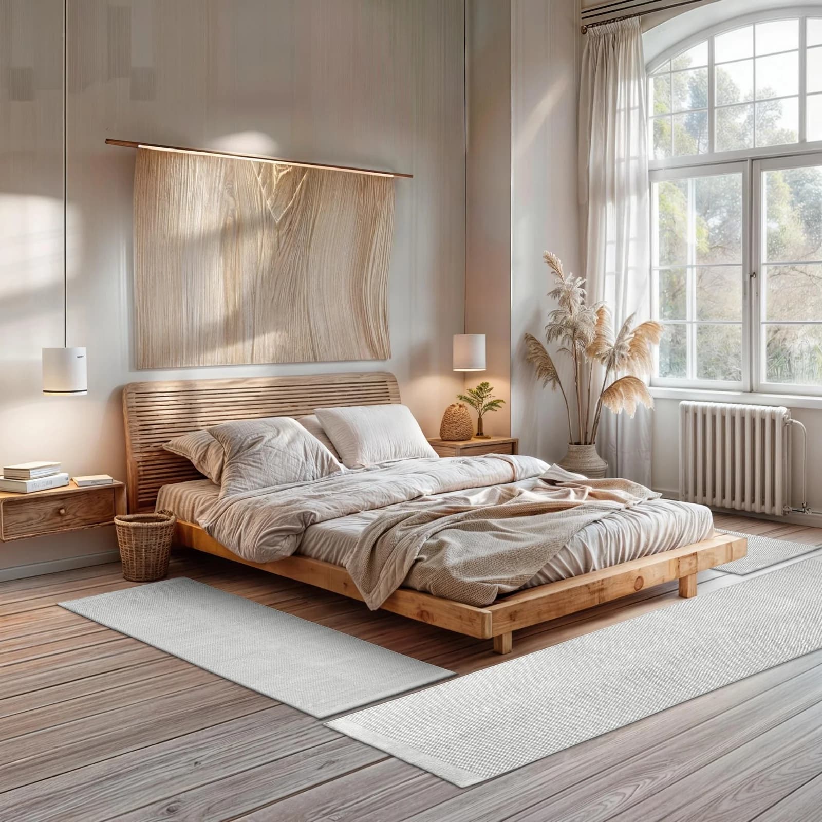 OTTO HOME Bettumrandung Wolltraum Pur 100% Wolle Uni Weiß