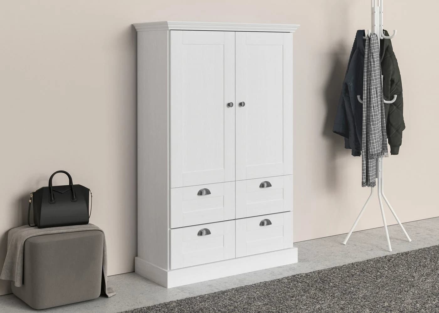 OTTO HOME Wäscheschrank Motala Weiß 2 Schubladen - Bild 2