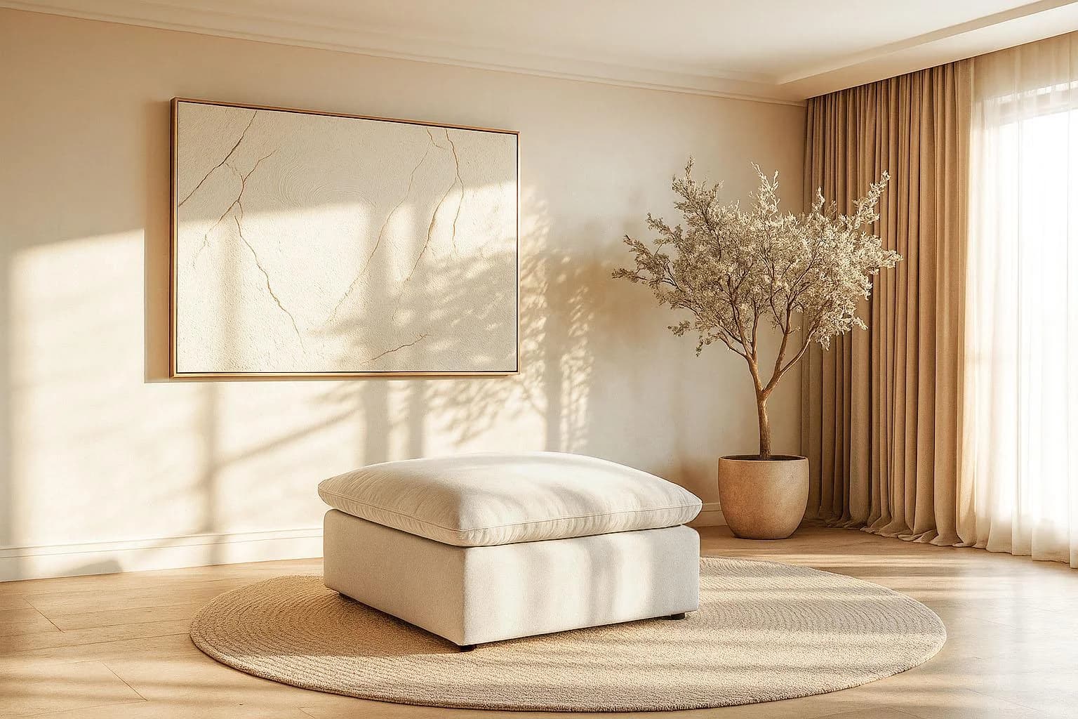 Home Affaire Polsterhocker Venslev Beige