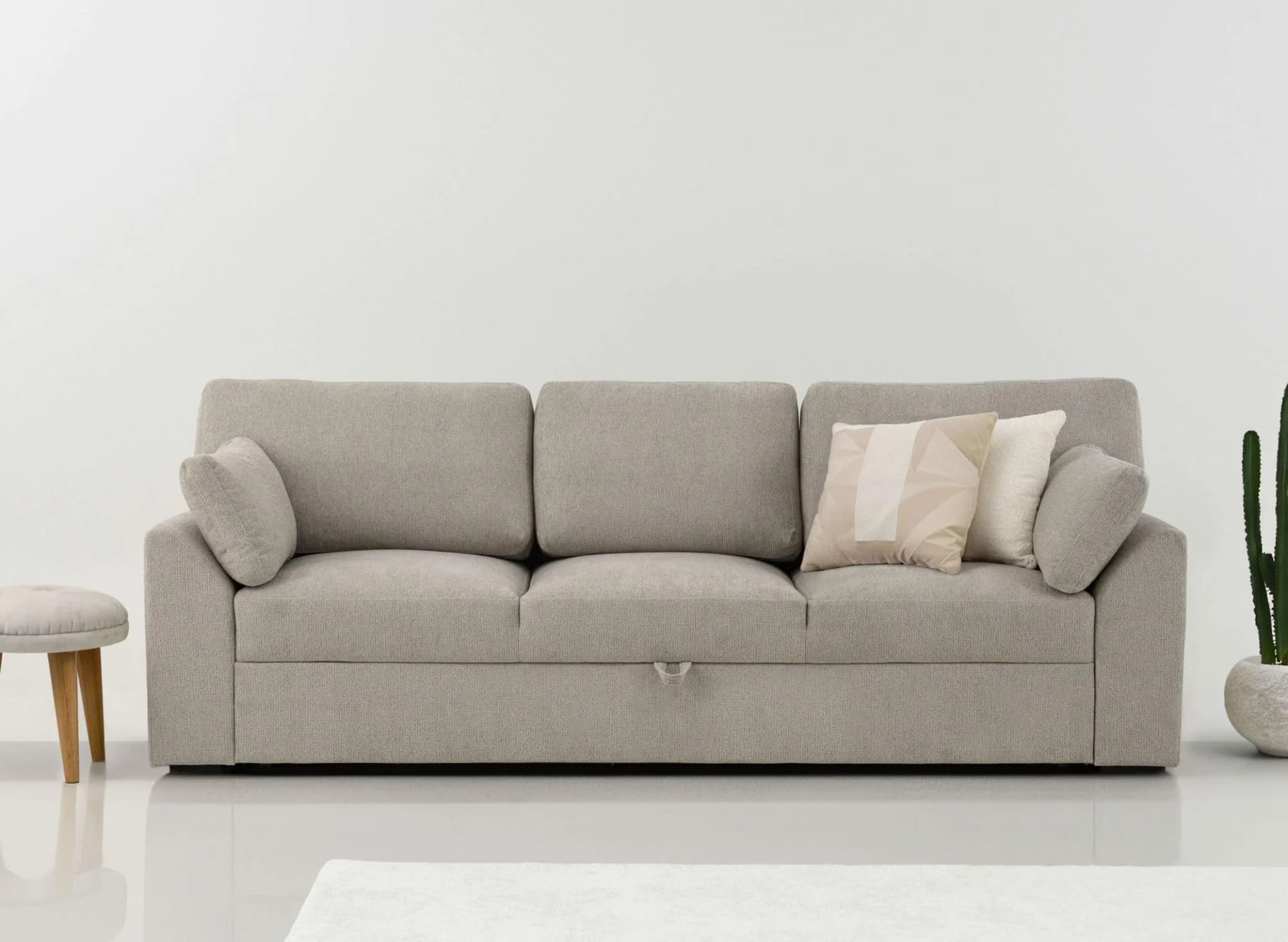 HOME AFFAIRE Citry 3-Sitzer Sofa mit Bettfunktion Cappuccino