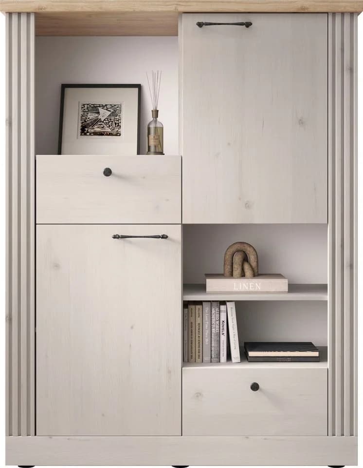 OTTO HOME Highboard Country Landhausstil Beige Braun - Bild 2