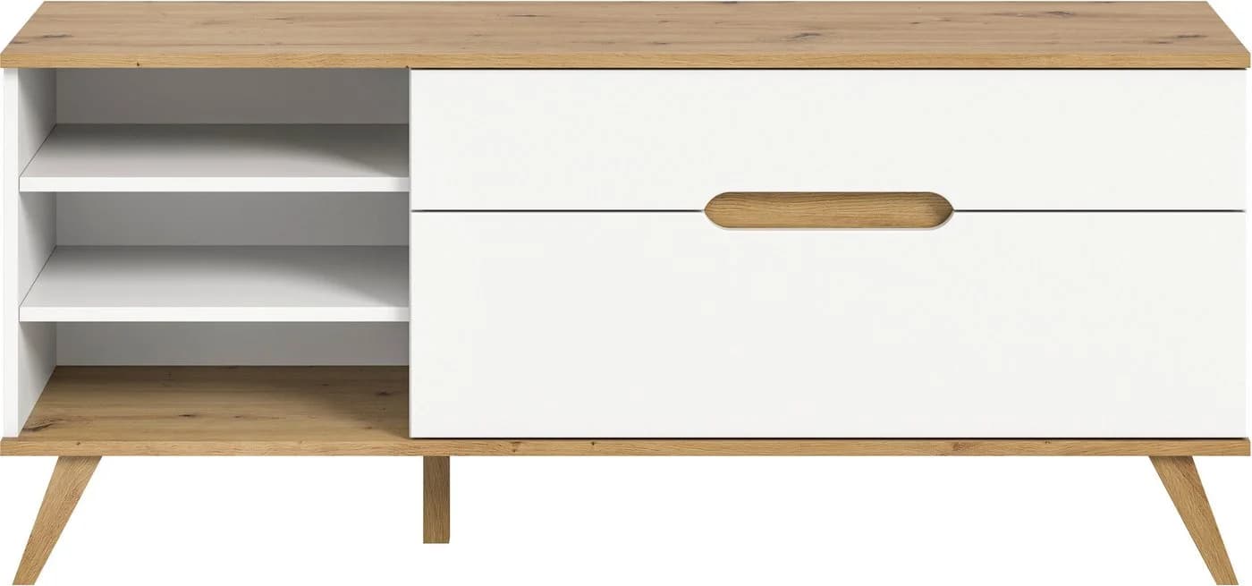 HOME AFFAIRE Lowboard Alesund Weiß Nox Oak 140cm - Bild 3