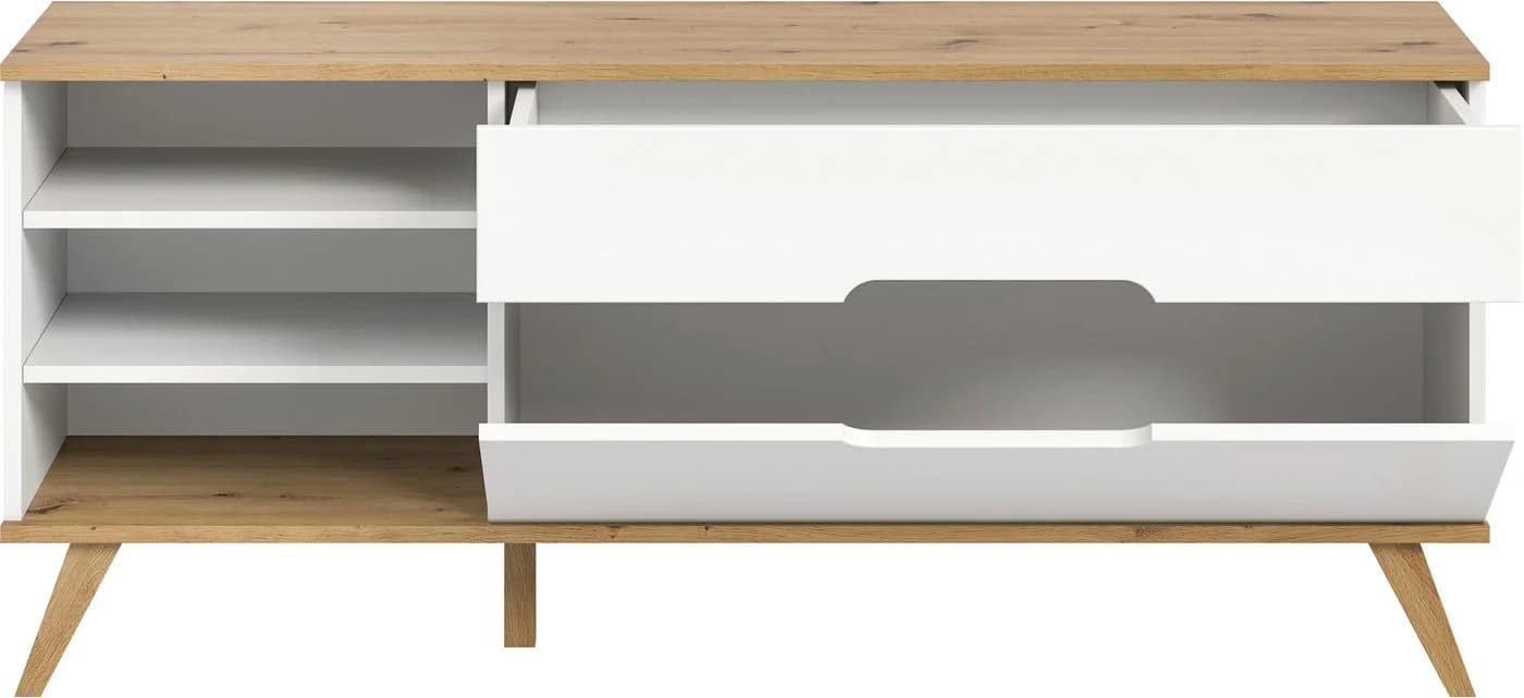 HOME AFFAIRE Lowboard Alesund Weiß Nox Oak 140cm - Bild 4