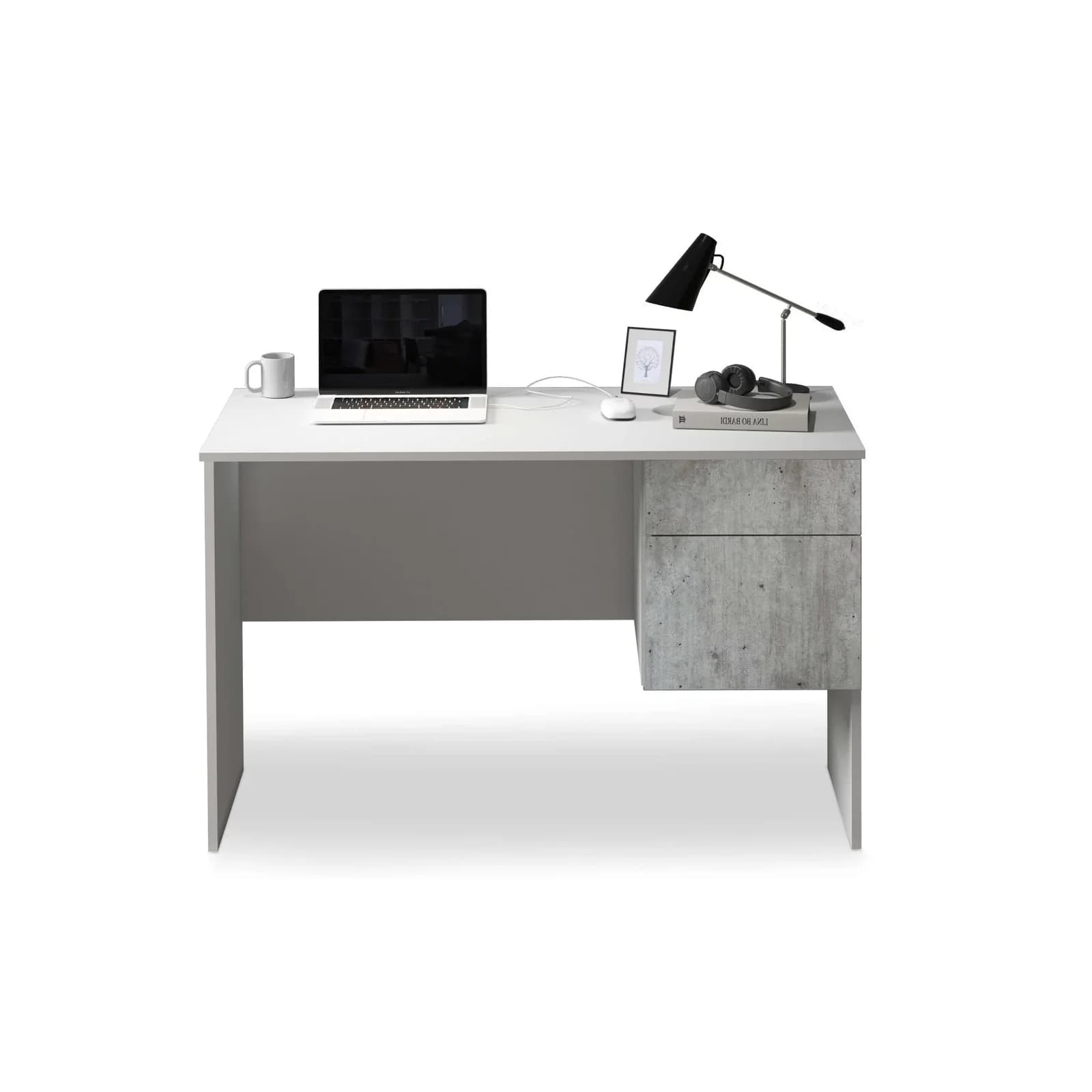 Home Affaire Schreibtisch Coro Weiß Beton 110cm