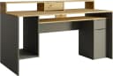 OTTO HOME Schreibtisch Peoria Grau Eiche mit Schublade Bild 1