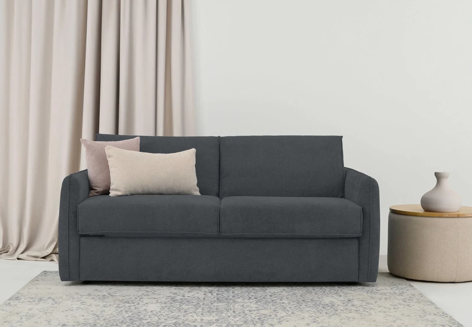 Home Affaire Schlafsofa Bergamons Grau mit Federkernmatratze