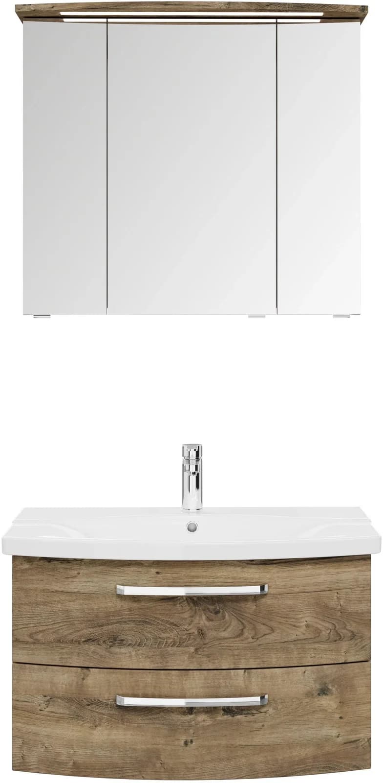 Badmöbel-Set SAPHIR Serie 4010 mit LED-Spiegelschrank