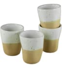 MY HOME Espressotasse 4er Set Bruddesta weiß natur Steinzeug Bild 5