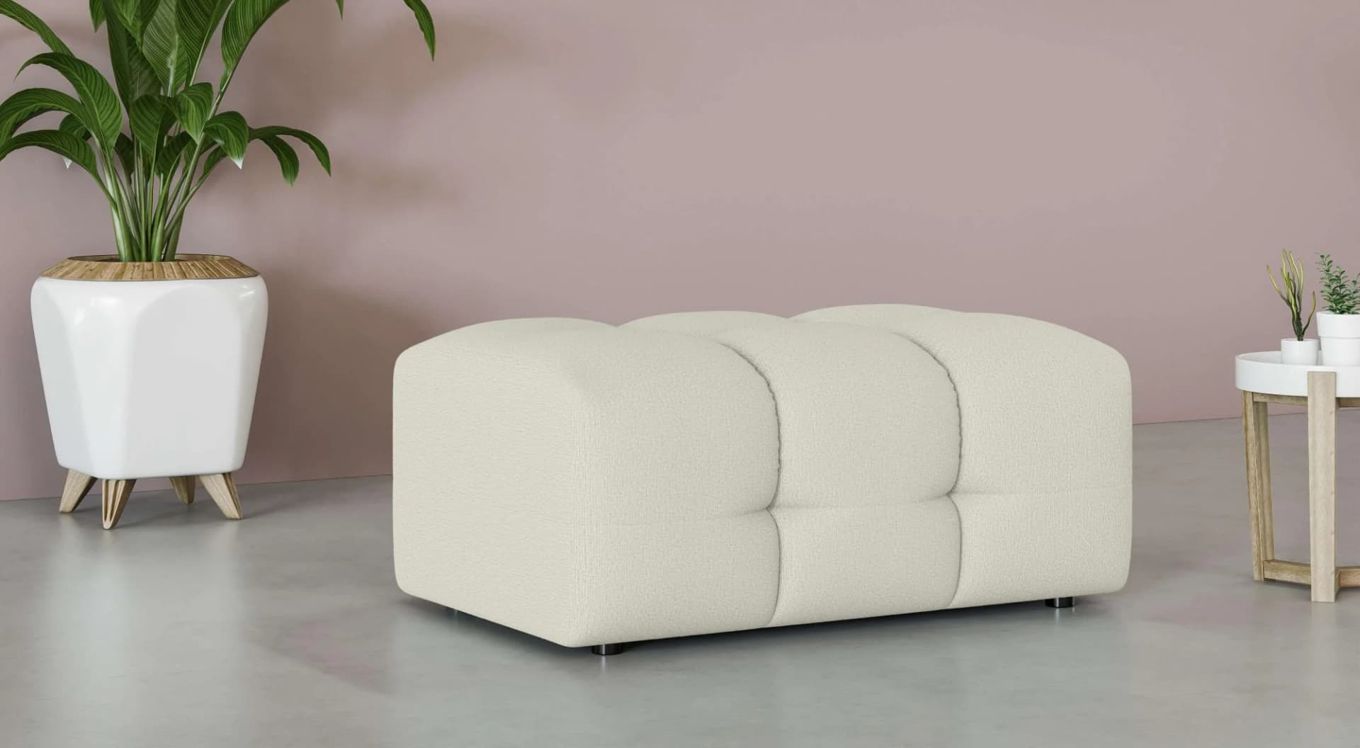 OTTO HOME Polsterhocker Manilla Beige Polyester