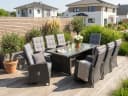 KONIFERA Garten-Essgruppe New Paris 25-tlg. Dunkelgrau Aluminium Polyrattan Bild 2