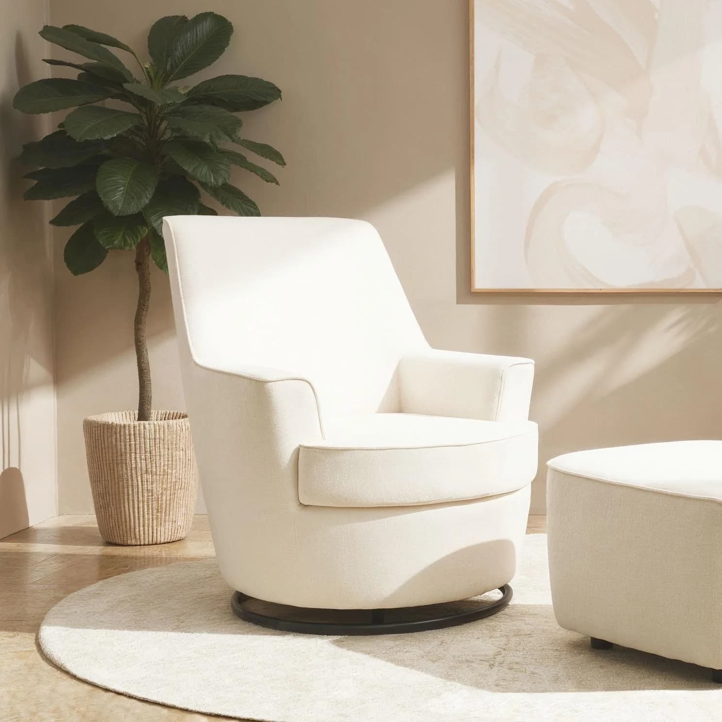 HOME AFFAIRE Drehsessel HETTY mit Wippfunktion und Federkern Beige