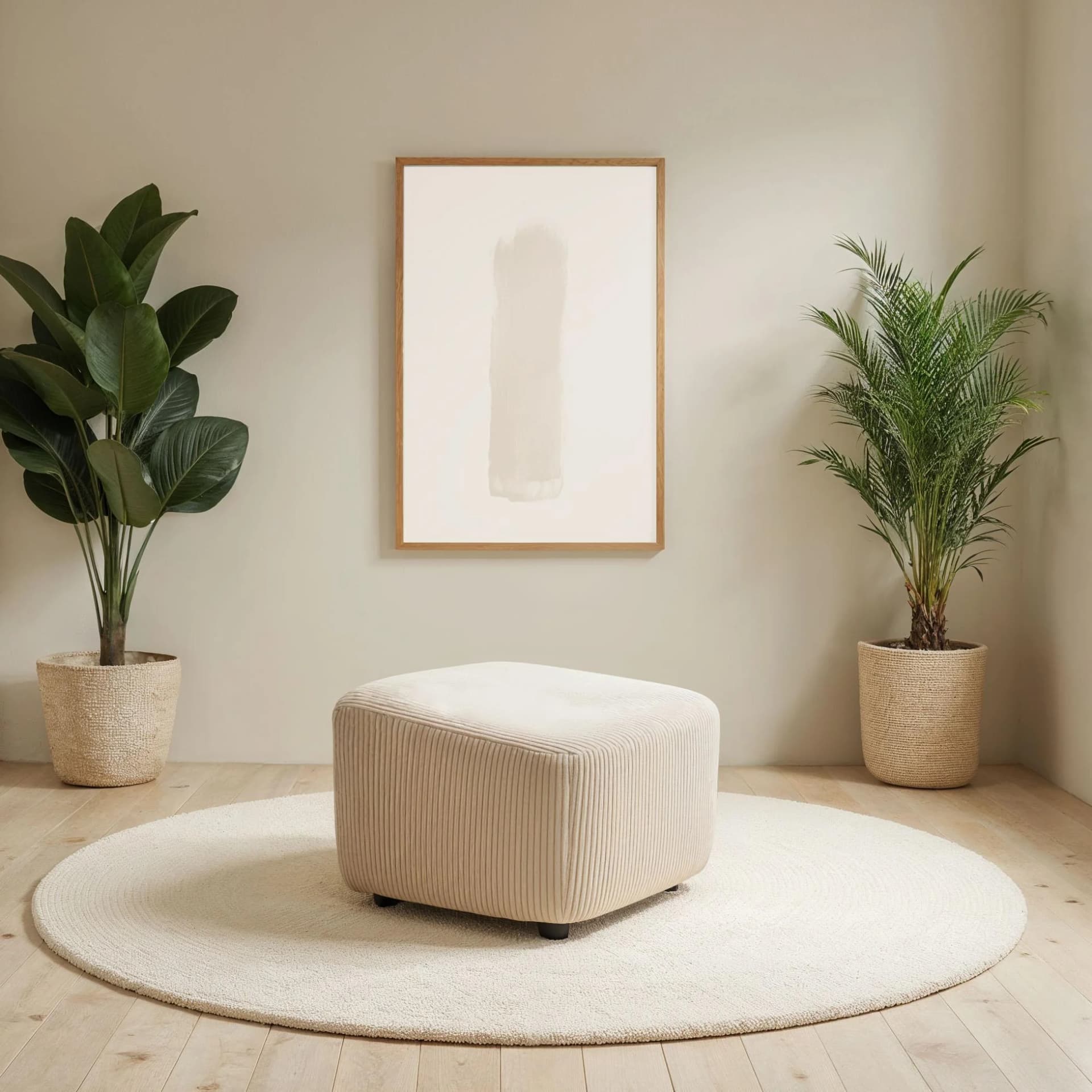 Home Affaire Polsterhocker HETTY Beige Cord