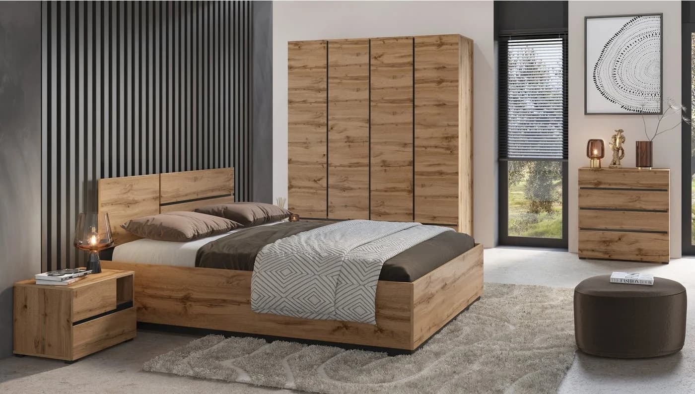 OTTO HOME Cross Bettrahmen Modern Braun Schwarz - Bild 5
