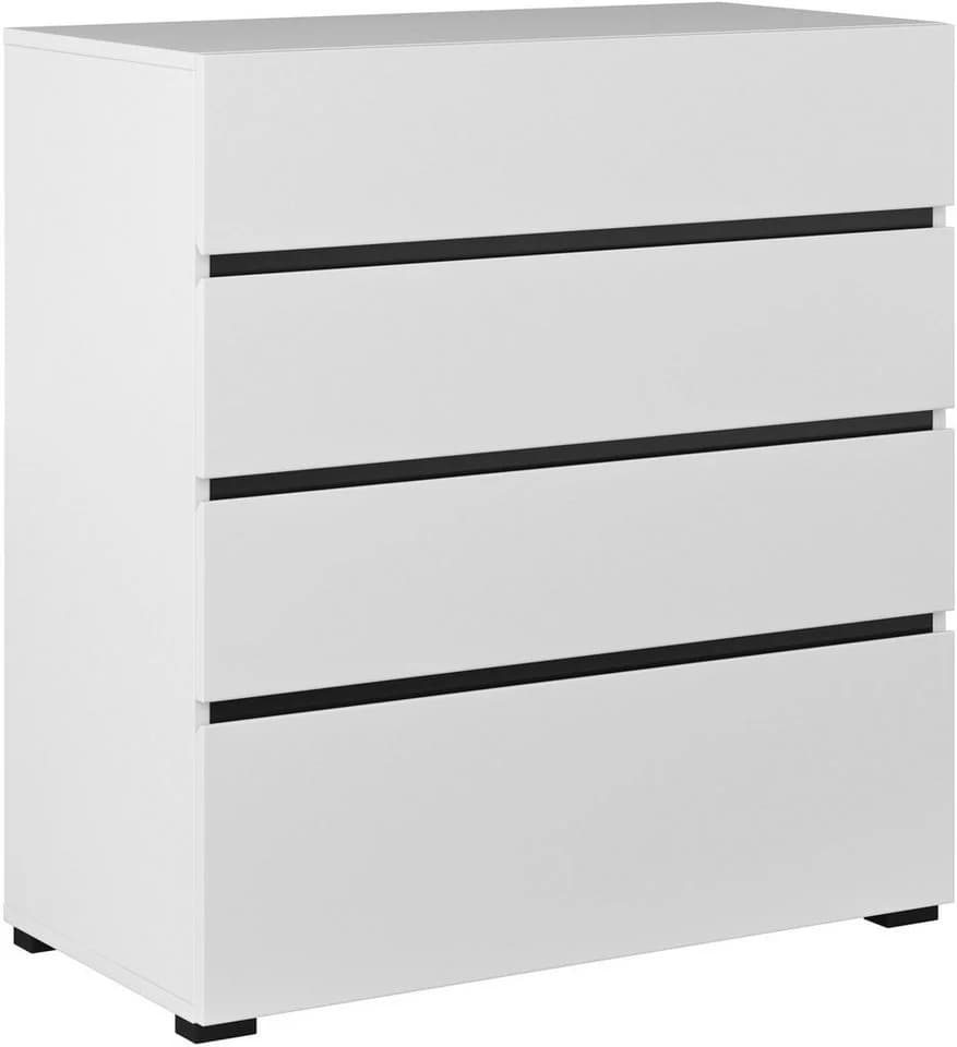 OTTO HOME Cross Kommode Weiß 4 Schubladen Modern - Bild 2