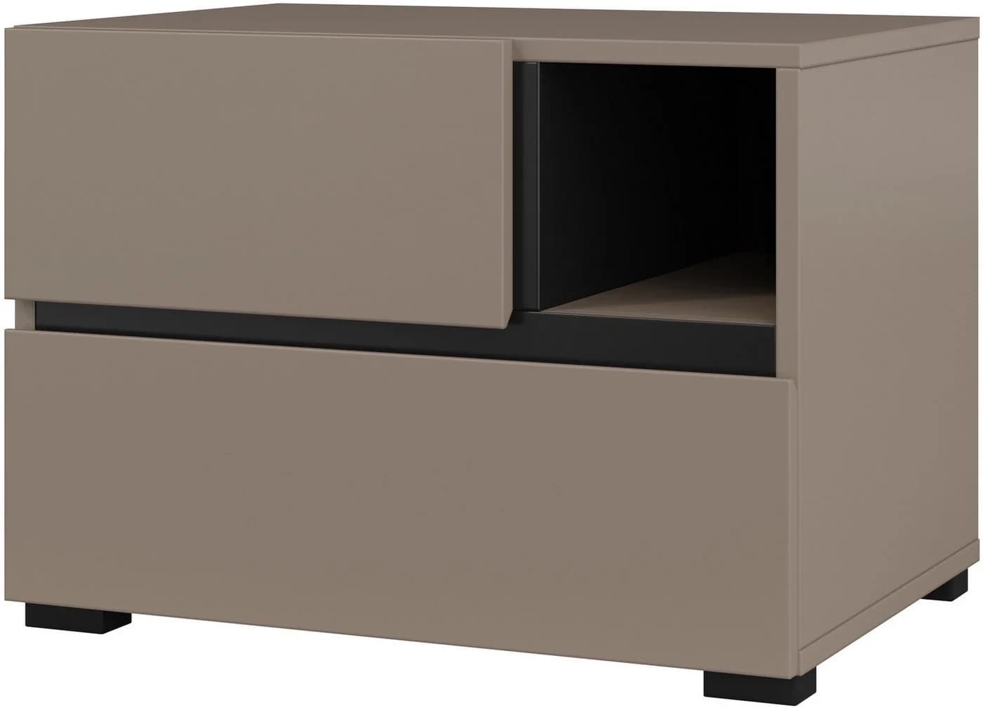 OTTO HOME Nachtkommode Cross Modern Grifflos Braun 55cm