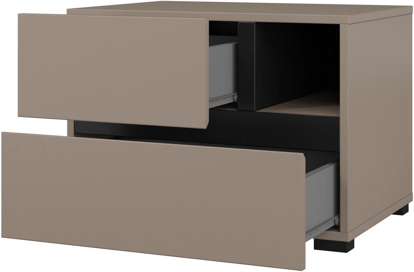 OTTO HOME Nachtkommode Cross Modern Grifflos Braun 55cm - Bild 5