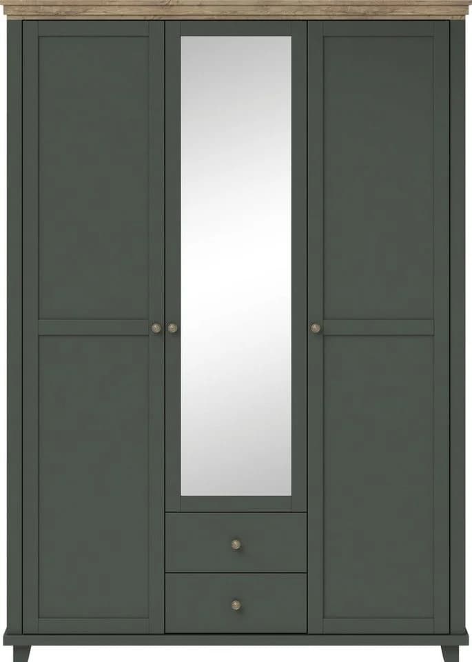 HOME AFFAIRE Kleiderschrank Evora Landhaus Grün mit Spiegeltür - Bild 3