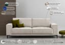 OTTO HOME OLAND 3-Sitzer Sofa Skandi-Design Braun Polyester Bild 3