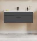 welltime Waschtisch Trento Light Anthrazit Matt mit Keramik-Auflagebecken Bild 1
