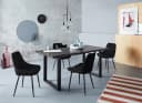 OTTO HOME Esszimmerstuhl Niam Schwarz Samtvelours 2er Set Bild 1