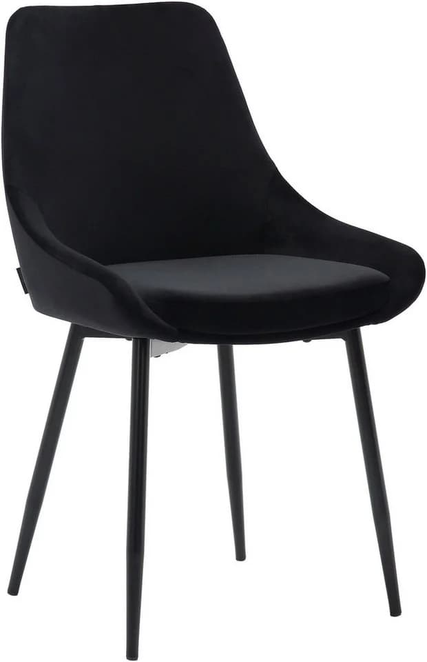 OTTO HOME Esszimmerstuhl Niam Schwarz Samtvelours 2er Set - Bild 2
