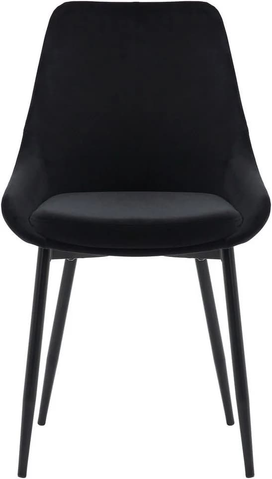 OTTO HOME Esszimmerstuhl Niam Schwarz Samtvelours 2er Set - Bild 3