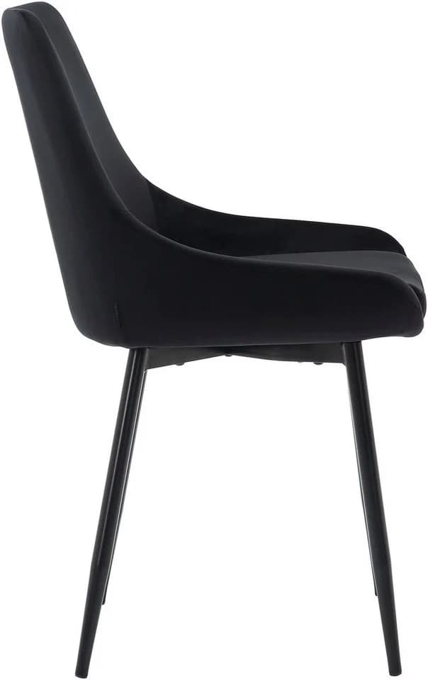 OTTO HOME Esszimmerstuhl Niam Schwarz Samtvelours 2er Set - Bild 5