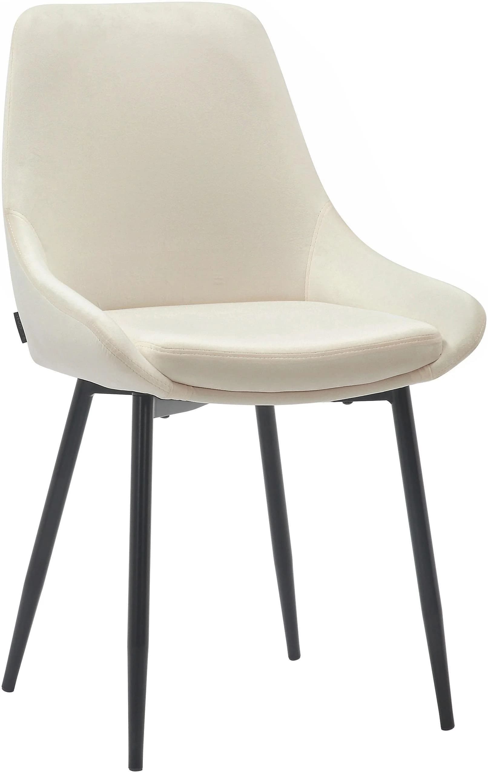 OTTO HOME Esszimmerstuhl Niam 2er Set Beige Samt Schwarz Metallbeine