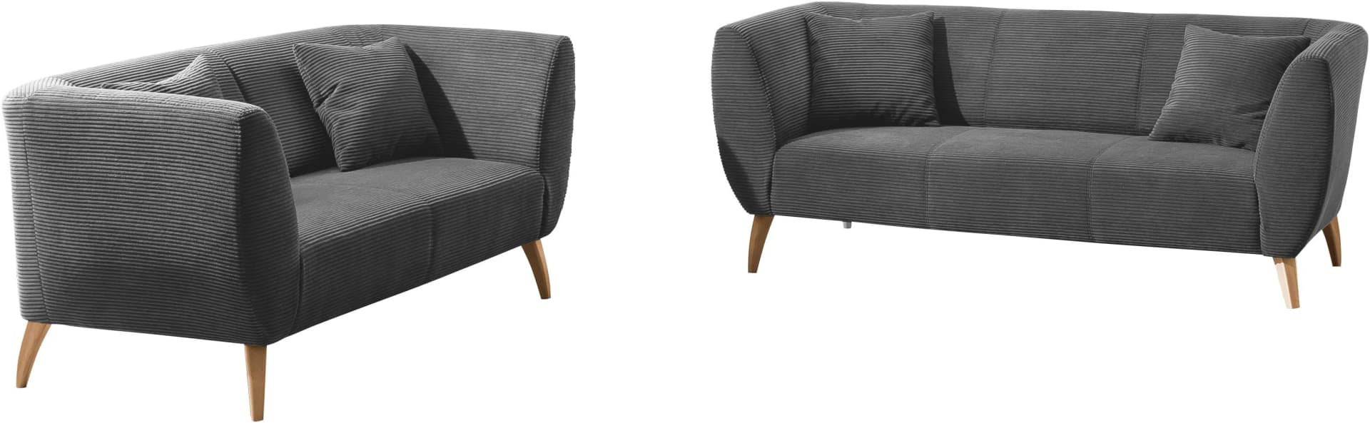 Home Affaire Polstergarnitur Colori Grau 3-Sitzer & 2-Sitzer