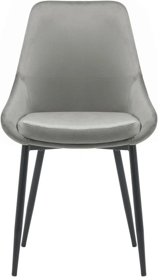 OTTO HOME Niam Esszimmerstuhl 2er Set hellgrau Samt - Bild 3