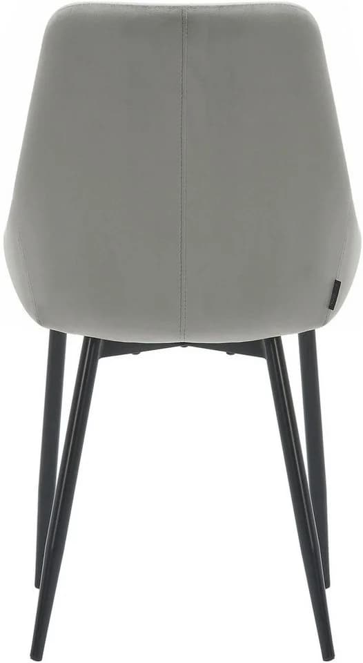 OTTO HOME Niam Esszimmerstuhl 2er Set hellgrau Samt - Bild 4