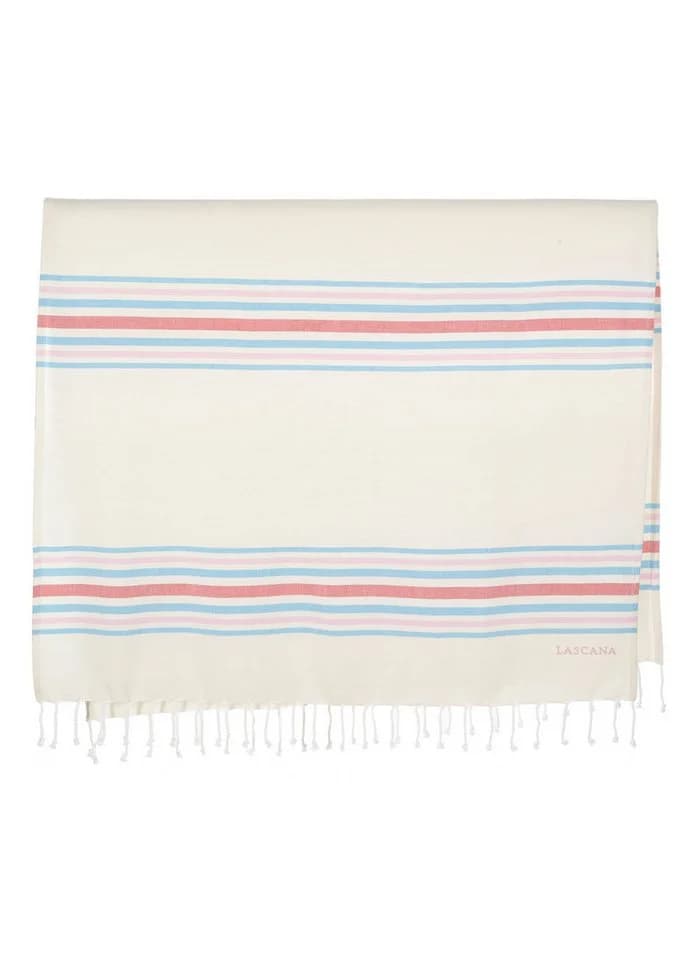 LASCANA Strandtuch Beige 100% Baumwolle Streifenmuster - Bild 3